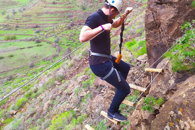 Climbing + Zipline + Via Ferrata + Cave. Adventure route in Gran Canaria - What the $84.63 price really covers