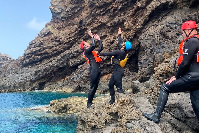 Coasteering Adventure with Snorkeling from Funchal - A small group with guides who stay involved