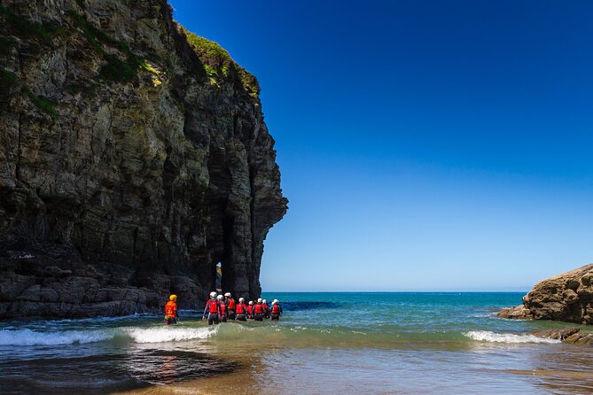 Coasteering Adventures in Bossiney Cove, Bude, and Cornwall - Wetsuit, helmet, and buoyancy aid