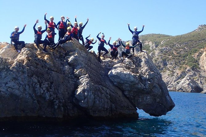 Coasteering and Speedboat, Arrábida Setúbal, Sesimbra near Lisbon - Gear, safety, and the role of the guides