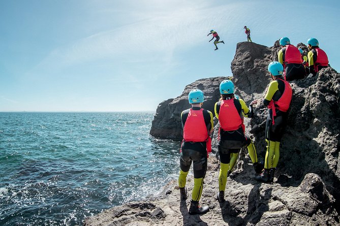 Coasteering Day Trips from Edinburgh - Swimming, scrambling, and the first cliff jump