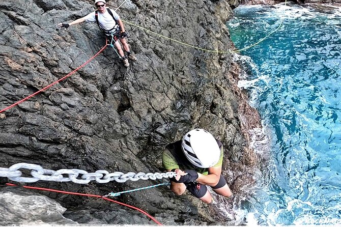 Coasteering Gran Canaria: The Atlantic Mountains Adventure Route - An ancient Aboriginal cave before the ropes