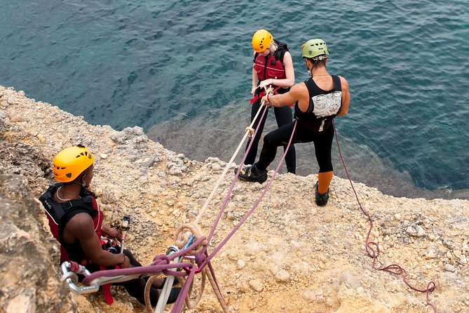 Coasteering in South Mallorca with Transfers - The zip line is a bonus, not a guarantee of a fixed course