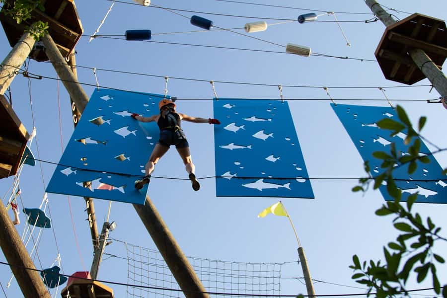 Cocoa Beach: Aerial Adventure Park Ticket - The Red Course Reaches 45 Feet