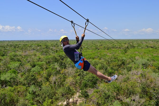 Combo-Adventure: ATV, Ziplines, Rappel and Cenote with Lunch - Rappelling before the Mexican lunch