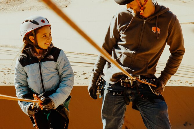 Coral Pink Sand Dunes Ride Climb and Rappel Adventure - Climbing to the top by via ferrata or hiking