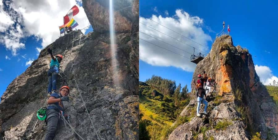 Cusco: Via Ferrata, Skybike, and Rappel Adventure - Starting with the 45-meter via ferrata
