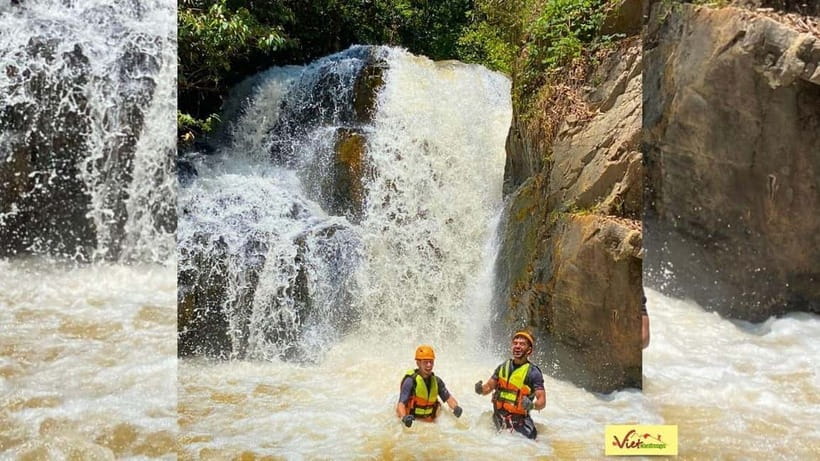 Dalat: Canyoning Extreme Adventure Vietnam - The washing-machine waterfall is the hardest obstacle