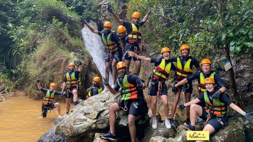Dalat: Canyoning Extreme Adventure Vietnam - Swimming and the 15-meter dry cliff