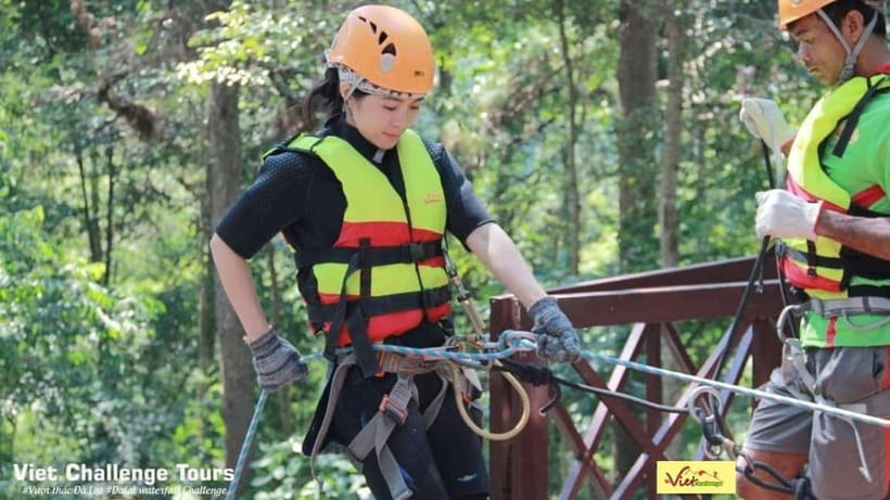 Dalat: Canyoning Extreme Adventure Vietnam - The 25-meter waterfall asks for a cool head