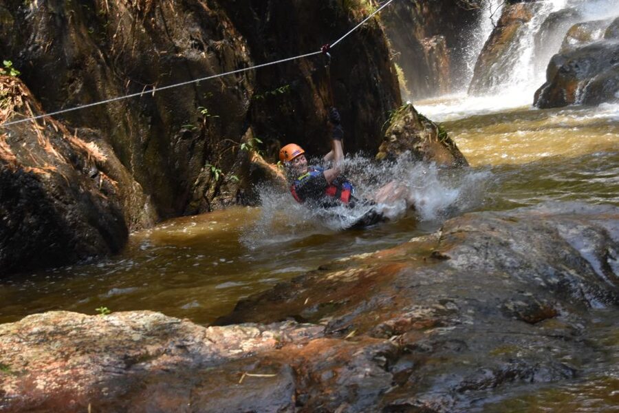 Dalat: Extreme Canyoning Adventure - The 18-meter dry cliff builds confidence