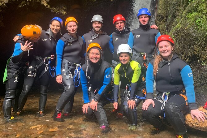 Discover Canyoning in Dollar Glen - The two-tier waterfall and Castle Campbell backdrop