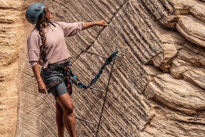 East Zion Elk Heart Cliffs Via Ferrata and Rappelling (3Hr) - Climbing the two 250-foot Via Ferrata pitches