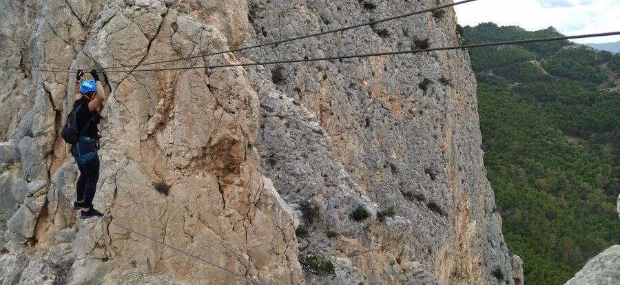 El Chorro: Climb Via Ferrata at Caminito del Rey - The 35-meter zipline over the gap