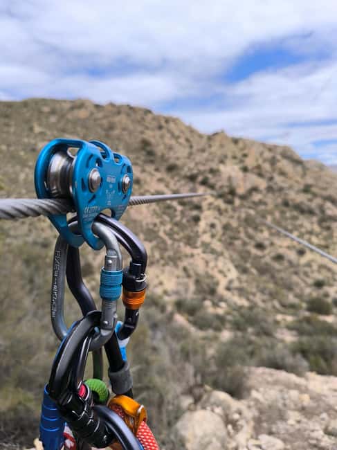 Elda: El Bolón via ferrata with zipline and abseiling - The 10-minute walk to the first wall