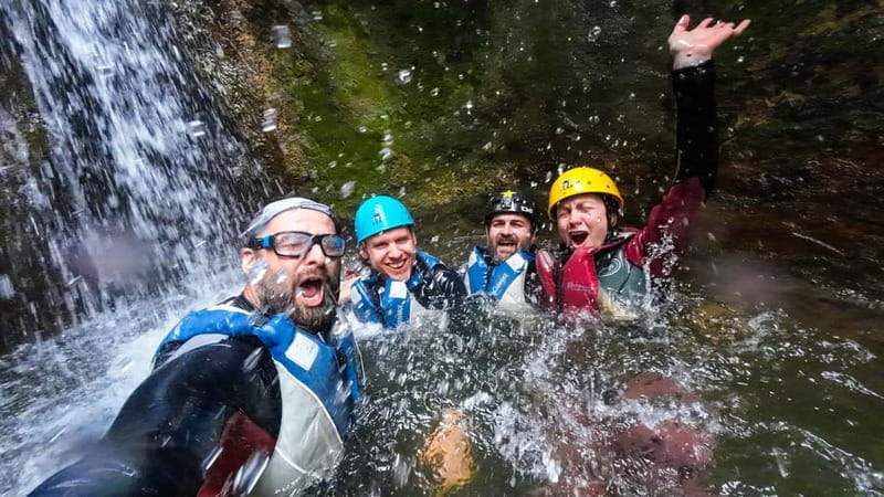 Emen: Canyoning at Negovanka Gorge w/ Optional Free Camping - Swimming, climbing, and moving through the gorge