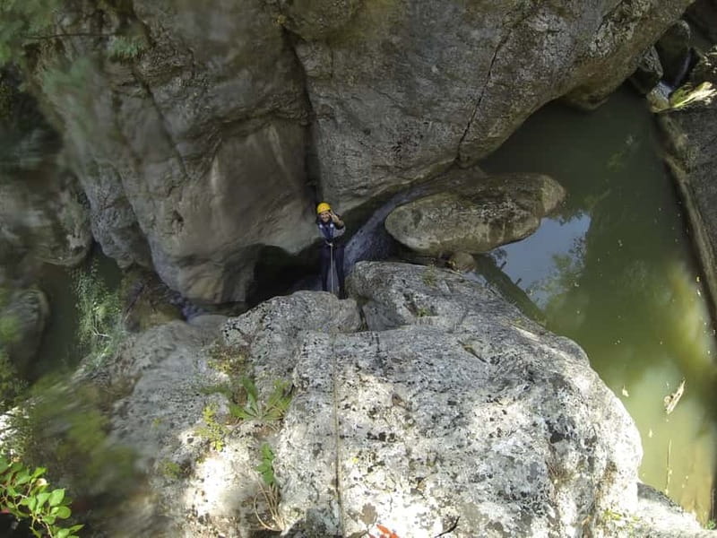 Emen: Canyoning at Negovanka Gorge w/ Optional Free Camping - Rappelling down Momin Skok Waterfall