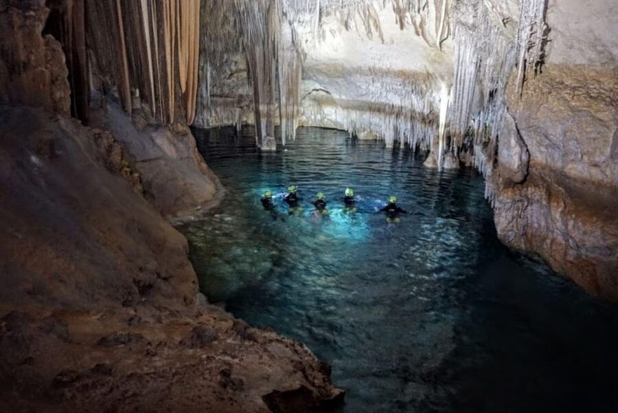Estany d'en Mas: Coastal Hike, Abseil & Sea Cave Exploration - Inside the sea cave