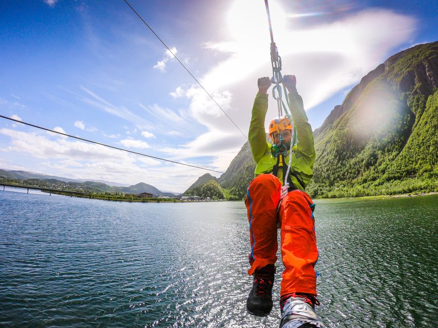 Feel the adrenaline in Mosjøen Zipline - Landing in the gardens of Fru Haugans Hotel