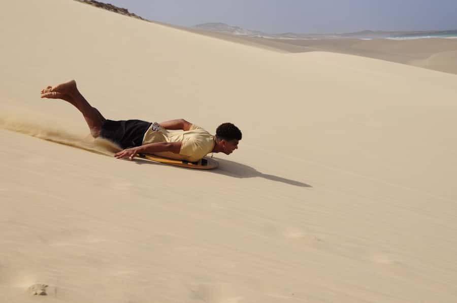 From Boa Vista: Sandboarding Adrenaline down the big Dunes - The main event: sliding down the dunes