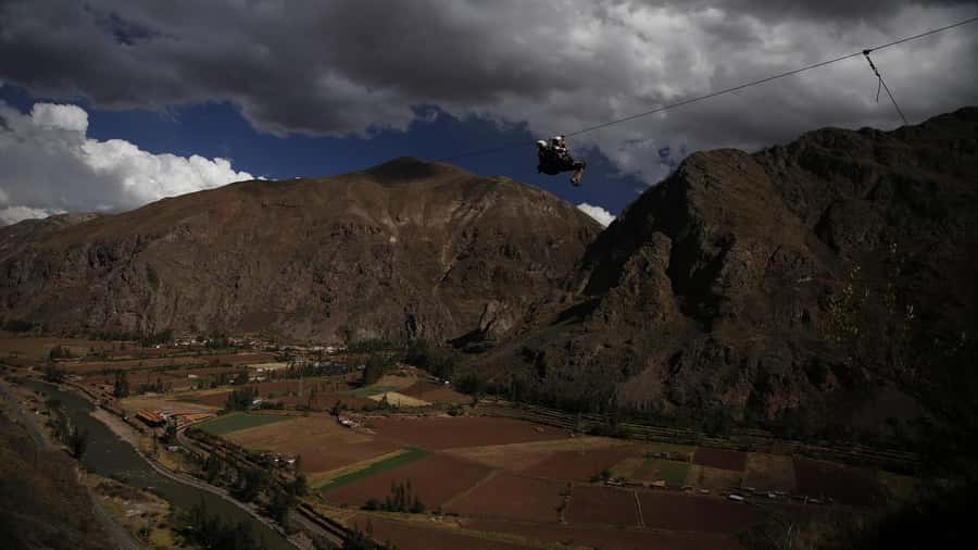 From Cusco: Via Ferrata & Zip Line with lunch - Flying back down on the zip lines