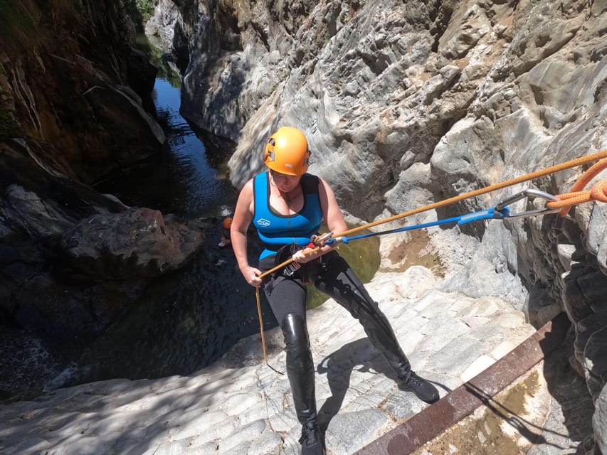 From Estepona: Guadalmina River Guided Canyoning Adventure - Swimming through the Guadalmina canyon