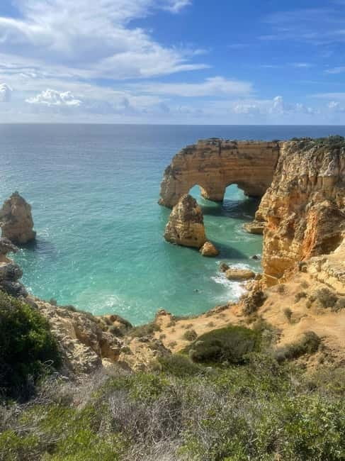 From Faro: Adventure Express Tour - Cliff Jump & Beach - Marinha Beach gives you room to slow down