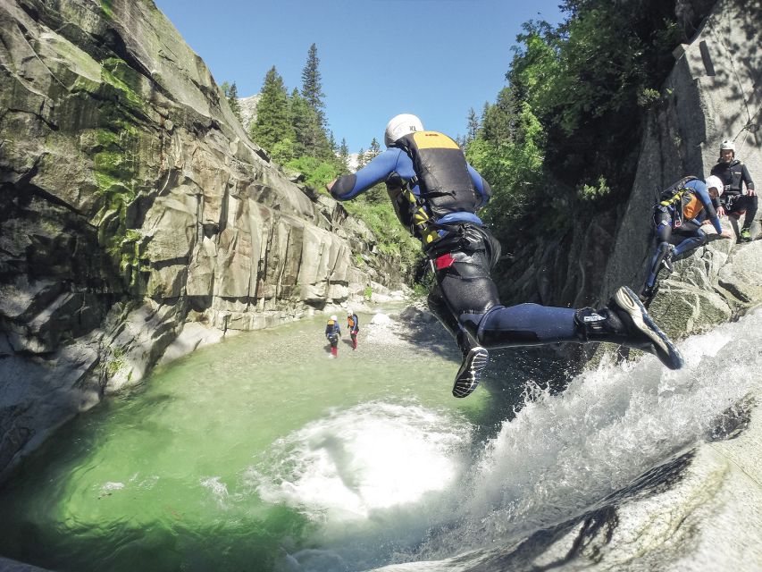 From Interlaken: Grimsel Gorge Canyoning Tour - Entering Grimsel Gorge by a 50-meter rappel