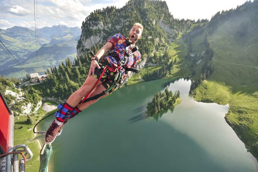 From Interlaken: Stockhorn Bungee Jump - Leaving Interlaken for the Simmental Valley