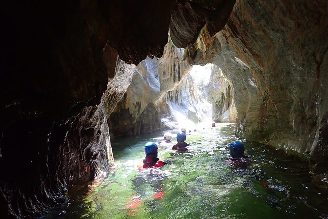 From Mijas: Guadalmina Canyon Canyoning Tour - Getting fitted with the right canyoning gear