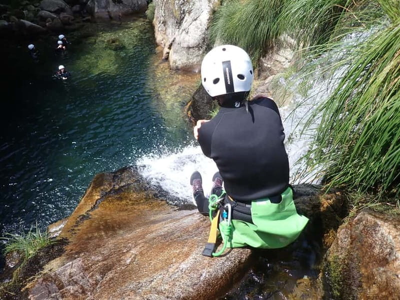 From Porto: Canyoning - Adventure Tour - At Manhouce, the important safety briefing