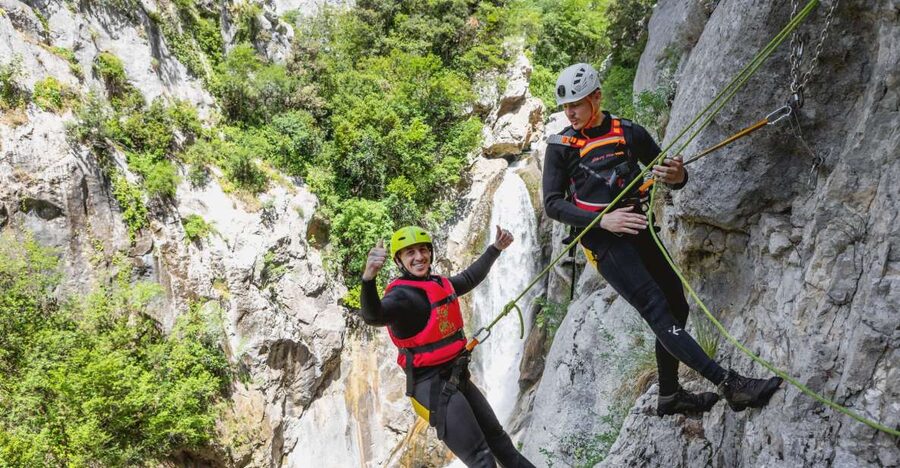 From Split/Šestanovac: Extreme Canyoning on Cetina River - Why the 53-meter waterfall descent is the main event