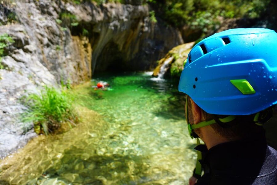 From Thessaloniki: Half-Day Canyoning Trip to Mount Olympus - Getting fitted for canyoning equipment