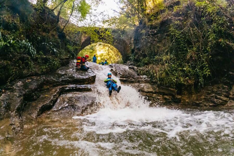 From Tignale, Lake Garda: Beginner-Friendly Canyoning Tour - The 8-minute van ride and 30-minute approach