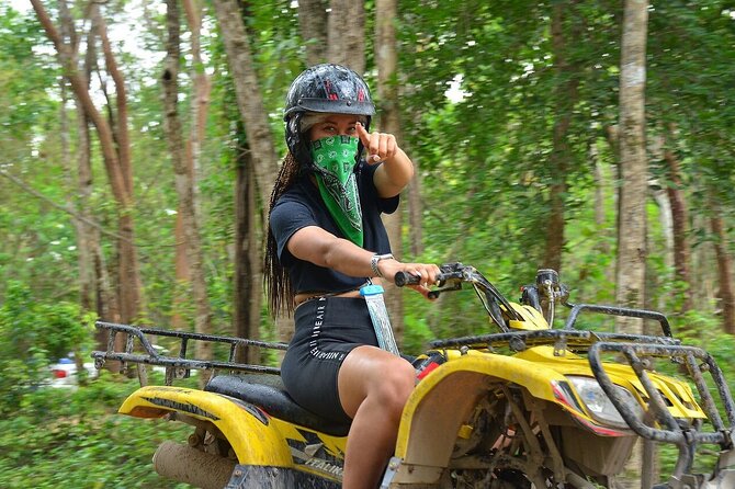Full Adrenaline Day in Tulum! ATVs, Zipline, Cenote, Rappel, Food - Starting with an ATV ride through the trees