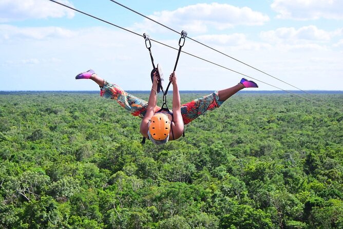 Full Adrenaline Day in Tulum! ATVs, Zipline, Cenote, Rappel, Food - Cooling off in a clear cenote