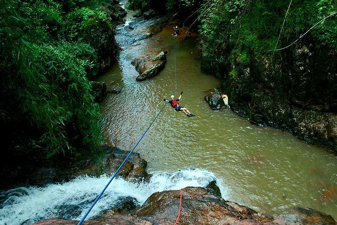 Full Day Canyoning Activity in Da Lat with Lunch - The 18-meter practice abseil builds confidence