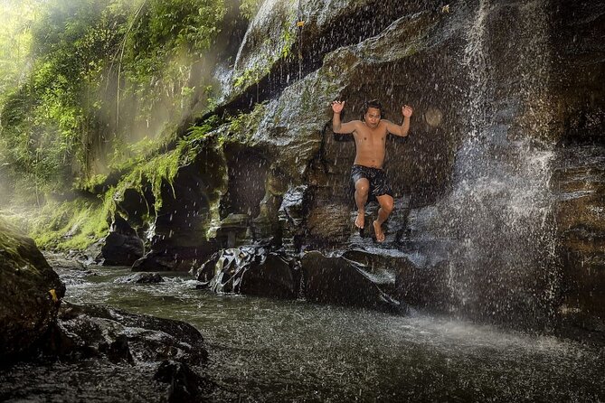 Full-Day Private Bali Jungle Rush Tour: Canyoning & ATV Adventure - A wet start at Beji Guwang Hidden Canyon