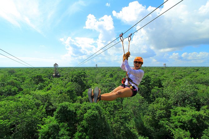 Full-Day Snorkel Extreme Adventure Tour from Riviera Maya - Jungle zip lines from 180 to 370 meters