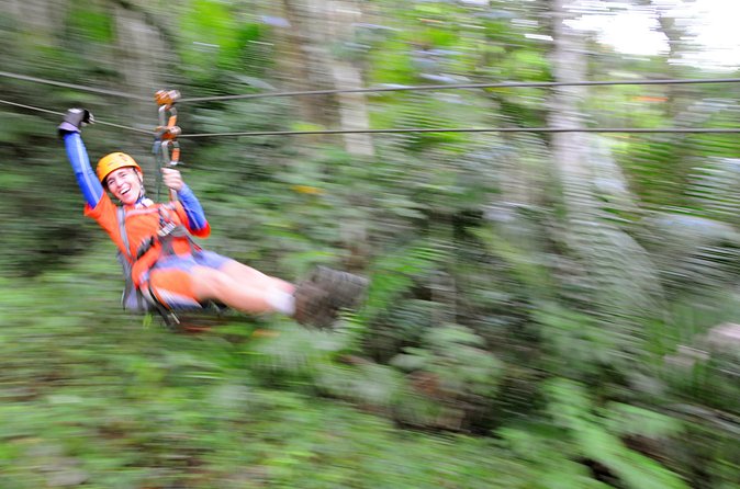 Full-Day Zipline and Waterfall Rappelling Adventure Near San Juan - Rappelling 80 feet down El Salto Waterfall