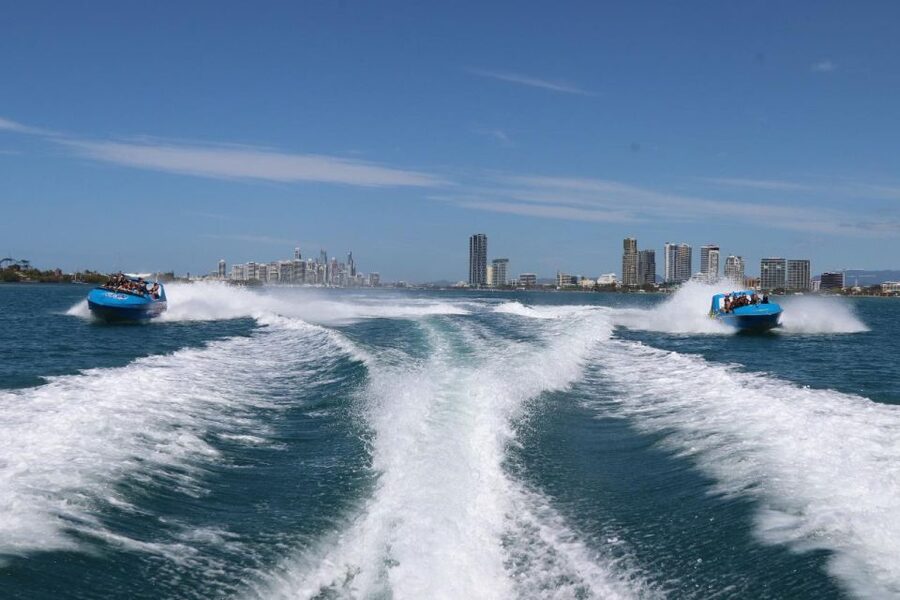 Gold Coast: Jet Boat Thrill Ride - South Stradbroke Island and the marine park
