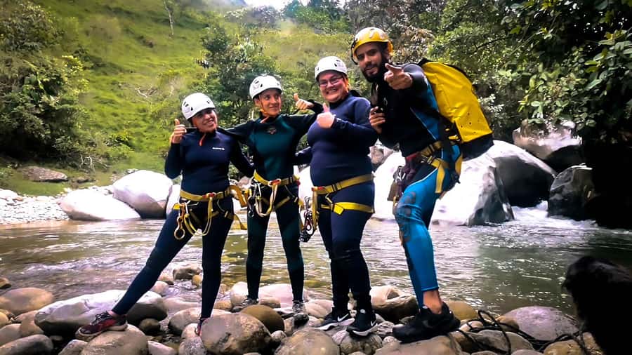 Guatapé Canyoning Adventure: Crystal Waters and Wildlife - Eight jumps, slides, and fast-moving water