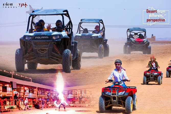Hurghada Adrenaline Safari: ATV, Buggy, Camel, Dinner & Show - Barbecue dinner as the sun goes down