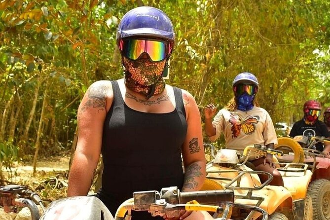 Incredible Adrenaline Eco-park in Tulum - Swimming in a dark cave cenote