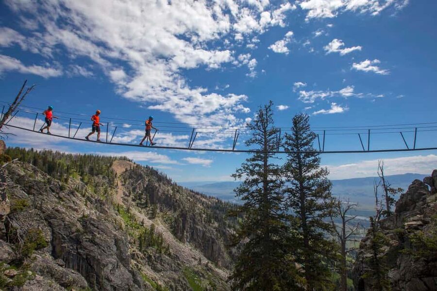 Jackson Hole: Via Ferrata Guided Climb - The gondola ride gets you to the climbing area