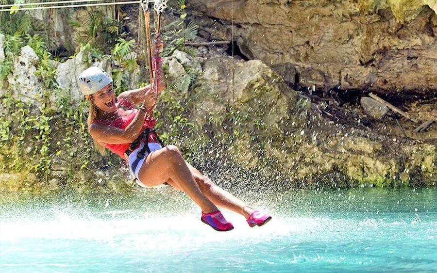 Kalamata: Polylimnio Waterfalls Canyoning Adventure - The 30-meter zipline over the lake