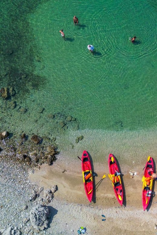 Kayak and Via Ferrata Adventure - Slana Bay and its flat rock shelves