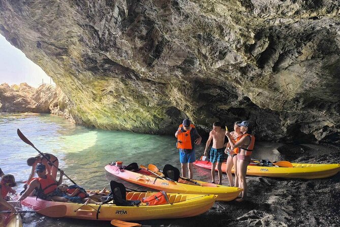 Kayak Tour with Caves, Snorkeling and Picnic (+ Cliff Jump) - Sea caves and quiet beaches