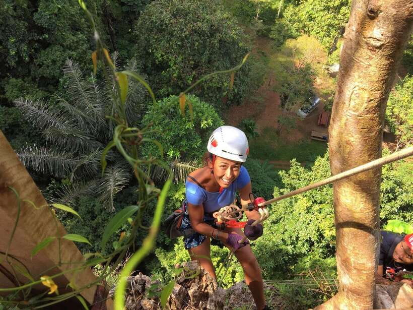 Krabi: Ziplining with Abseiling and Rock Climbing Options - Zone B: higher lines, tree ladders, and a 60-meter descent