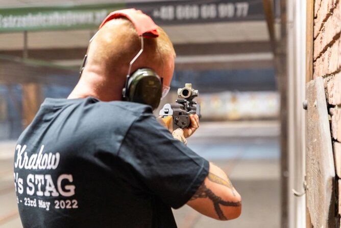 Krakow: Extreme Shooting Range with Hotel Pick-Up - Firing the AK-47, Glock, and other weapons
